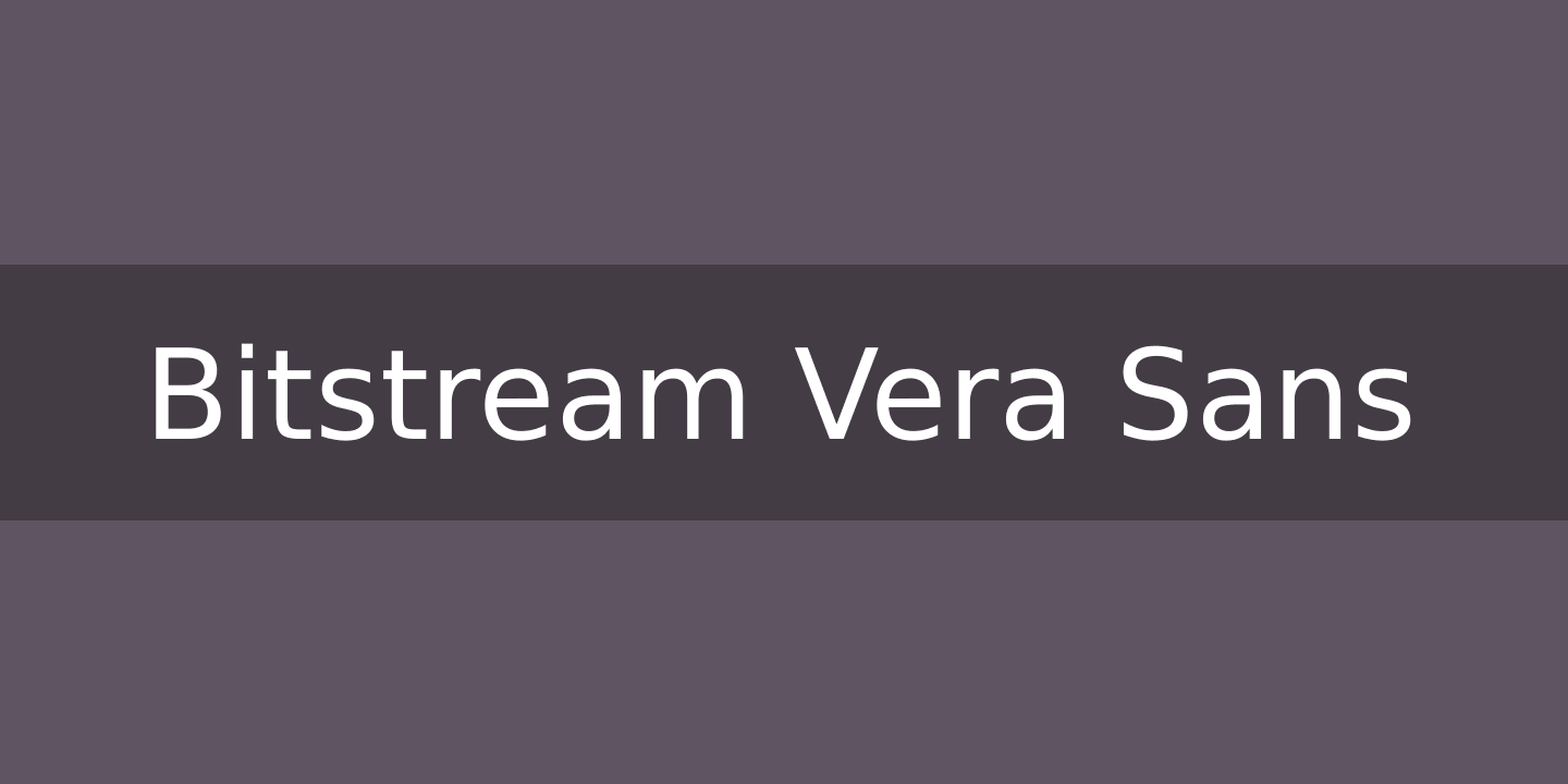 Schriftart Bitstream Vera Sans